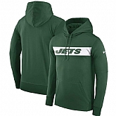 Men's New York Jets Nike Sideline Team Performance Pullover Hoodie Green,baseball caps,new era cap wholesale,wholesale hats